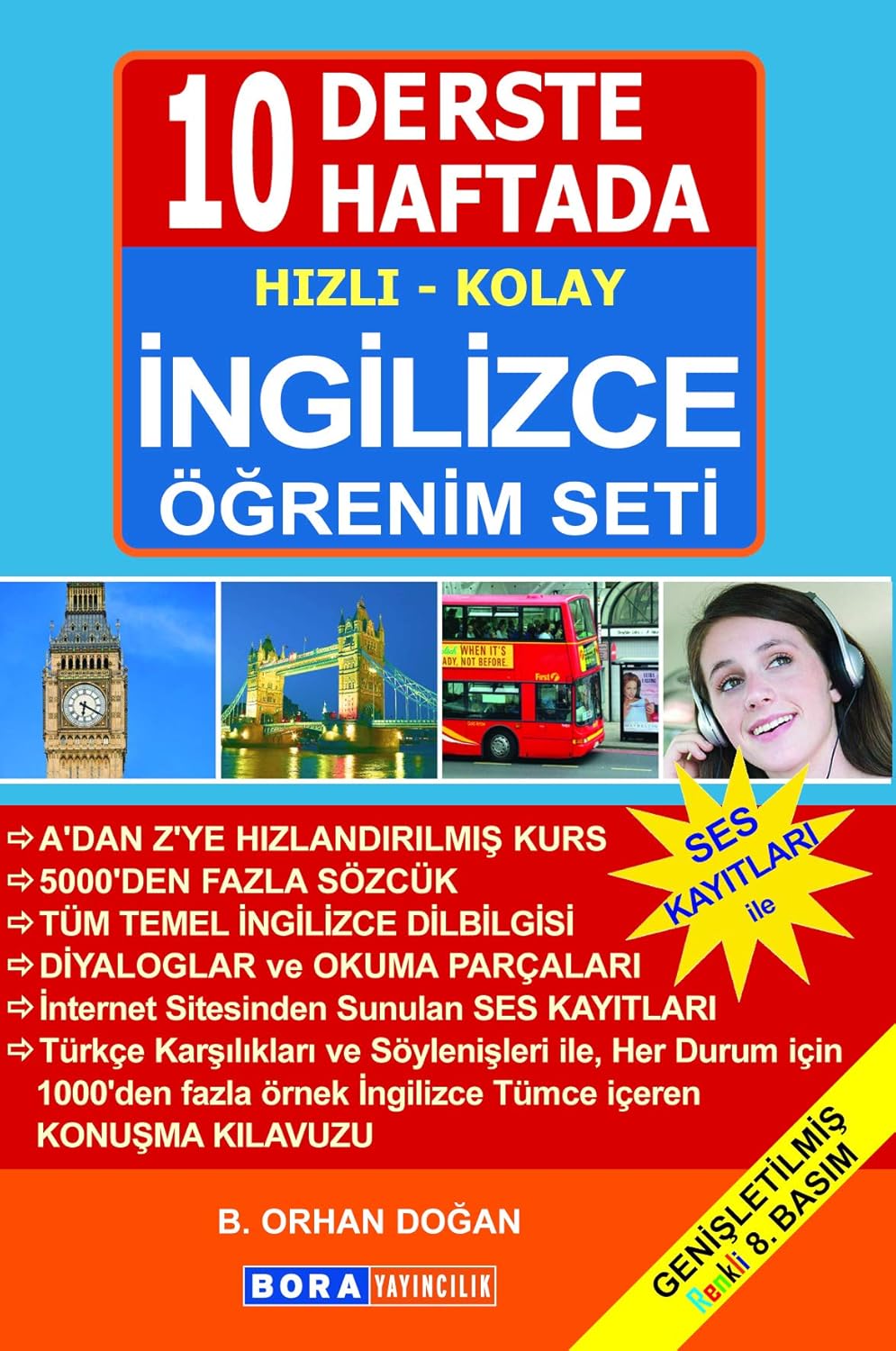 10 Derste 10 Haftada Hızlı Kolay İngilizce Öğrenim Seti: Ses Kayıtları İle