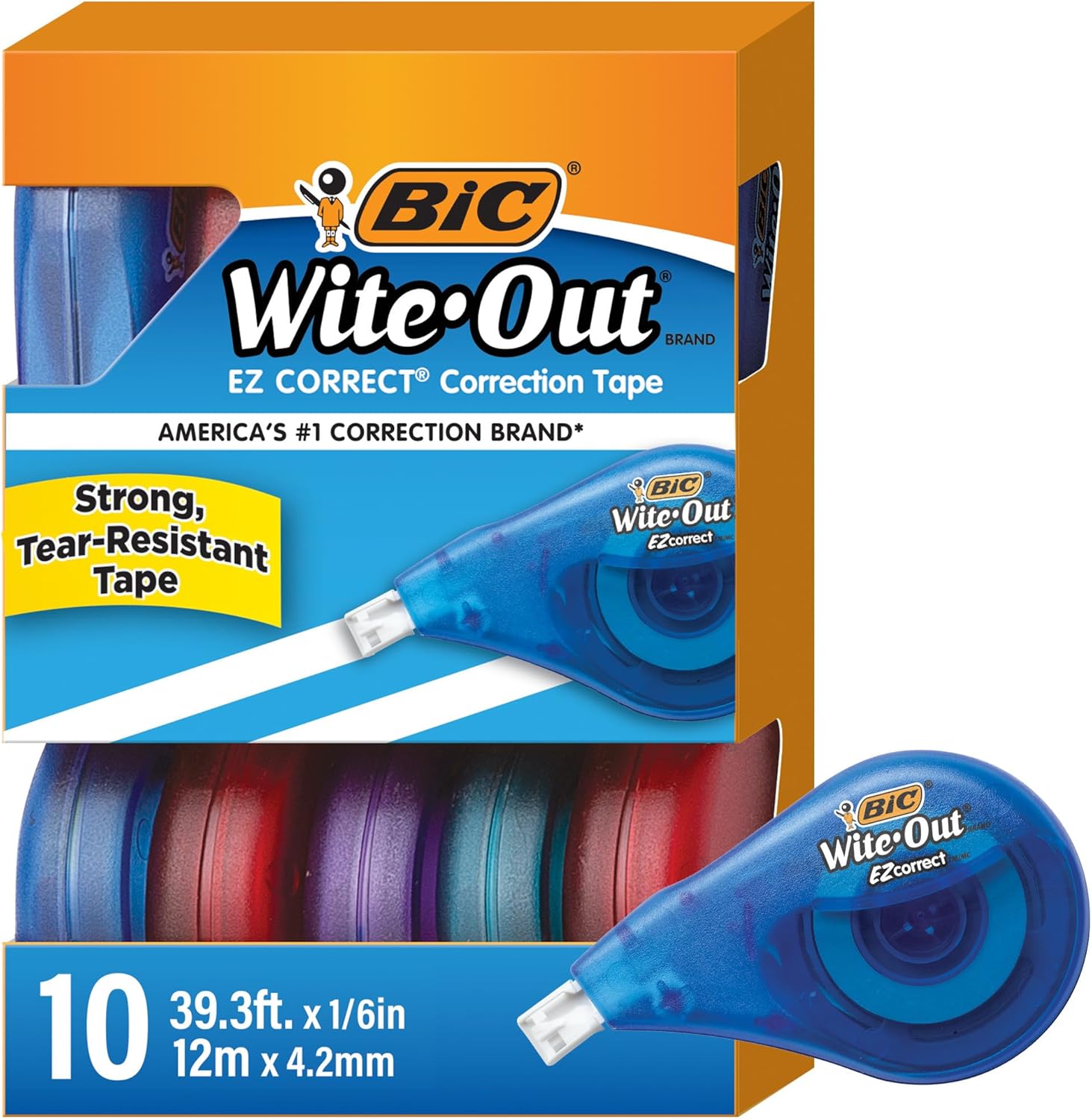 Wite-Out Brand EZ Correct Correction Tape,, 10-Count