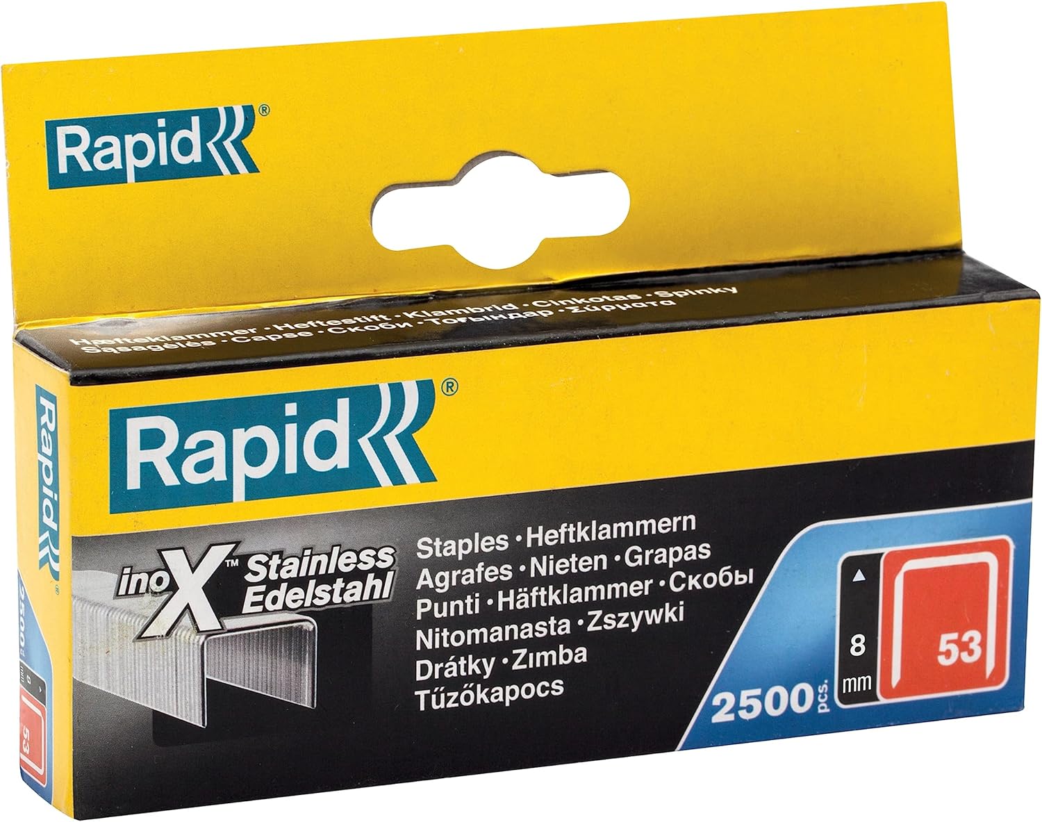 Feindrahtklammer Tip 53/8 mm, 2500 adet kutu, 23808000