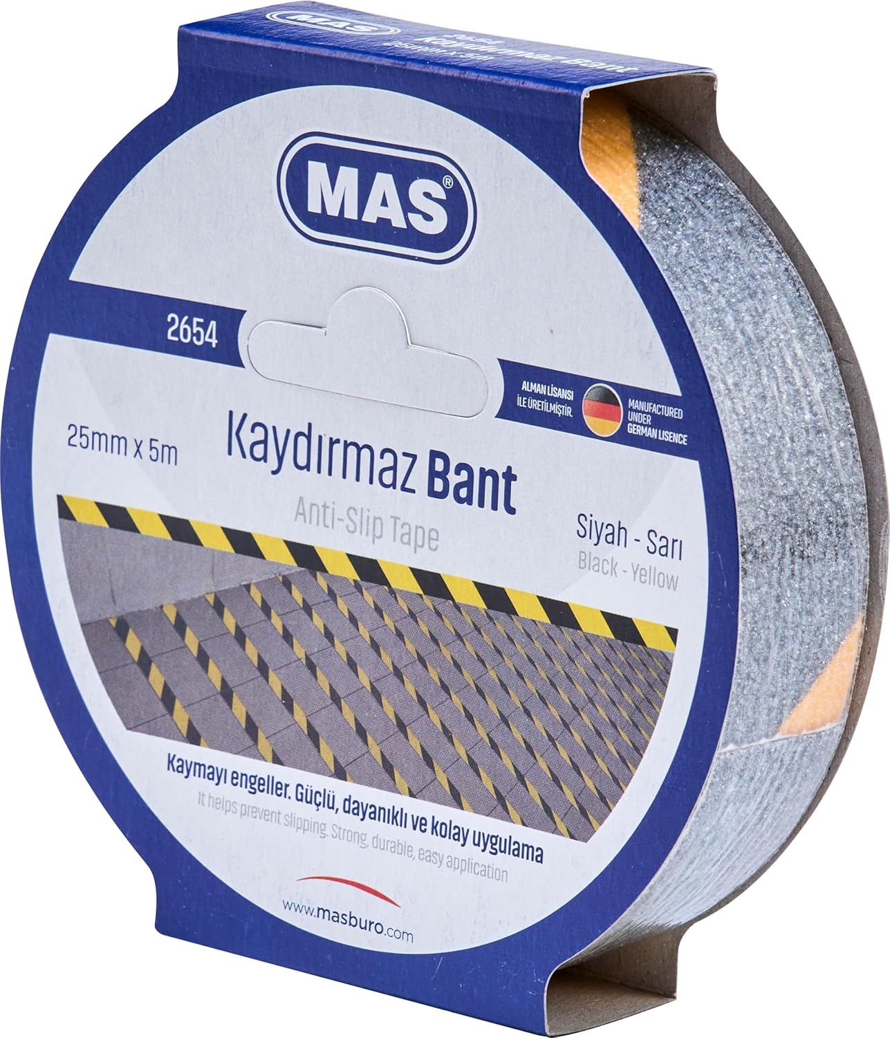 2654 Kaydırmaz Bant, Sarı & Siyah