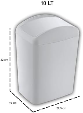 Alternative view of Soft Çöp Kutusu Döner Kapak 10 LT BEYAZ