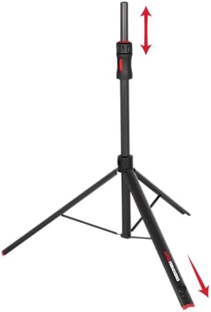 Alternative view of Frameworks ID Series Speaker Stand with Lift Assist and Adapter to Fit 35mm and 38mm Speaker Mounts, 48"/75" Min/Max Height (GFW-ID-SPKR)