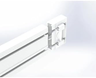 Alternative view of Genel 2'li Korniş Finali, Çift Raylı Perde Durdurucu, Beyaz, Plastik, Standart PVC Ray Sonu Kapağı, Duvara Monte, 1 Adet