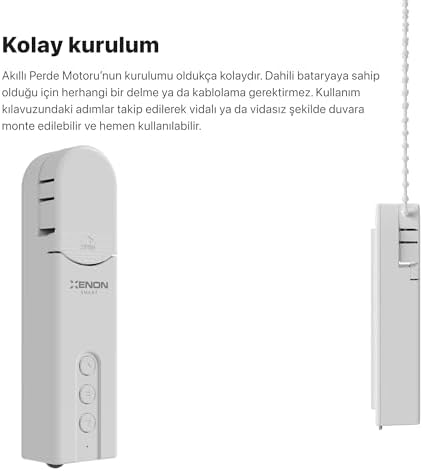 Smart Akıllı Perde Motoru Otomatik Perde Açma-Kapama Modülü Mobil Uygulama Denetimli Uzaktan Kumandalı /Alexa Uyumlu Ev Otomasyon Cihazı X7726 - Görsel 3