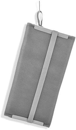 Alternative view of Mikrofiber Su Emici Bulaşıklık Matı – 37x60 cm Tezgâh Üstü Bulaşık Kurutma Matı, Kaymaz Su Emici Mutfak Matı, Katlanabilir Tabaklık Süzgeçli Plastik Sepetli Kurulama Örtüsü (Gri)