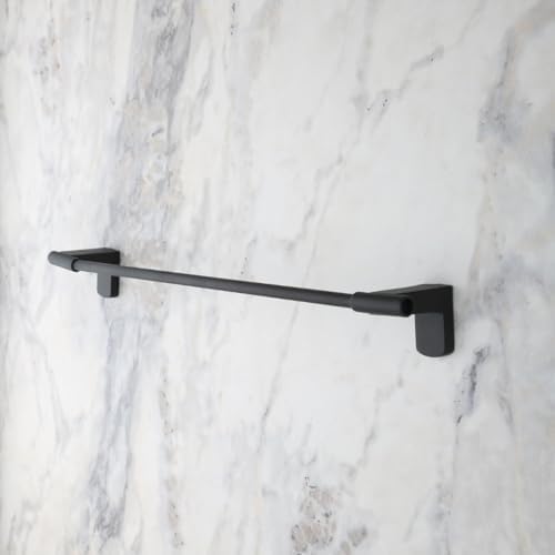 Alternative view of Banyo F1 Model Uzun Havluluk 40 cm - Pütürlü Mat Siyah Paslanmaz Çelik Duvara Monte Banyo Havlu Askısı (5 Yıl Garantili)