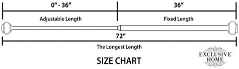 Fetter Wrap Çift Perde Çubuğu, Mat Siyah, 91 cm - 182 cm