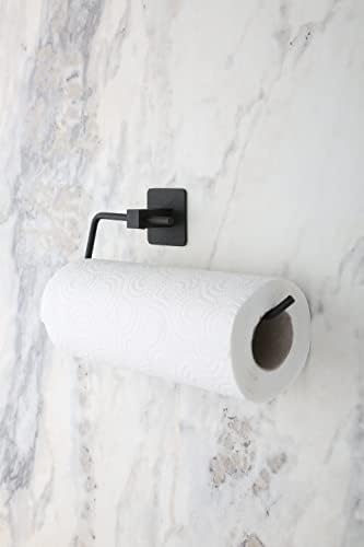Banyo Yapışkanlı Siyah Kare Açık Solo Havluluk Havlu Askısı - Görsel 4