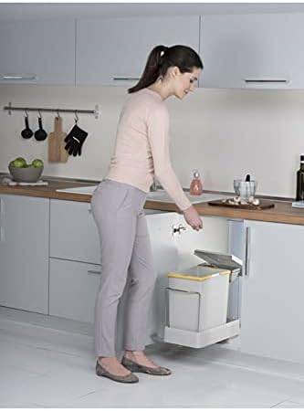 21600 Raylı Dolap İçi Çöp Kovası 16+1 Lt (17 Lt)