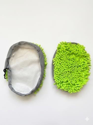 Alternative view of Araba Yıkama Fırçası İçin Yedek Paspas 2 Adet Ayarlanabilir Yumuşak Mikrofiber Paspas Başlığı