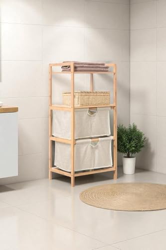 Alternative view of Bambu 2 Raflı 2 Çekmeceli Banyo Düzenleyici Çekmeceli Dolap Komodin DB-0045