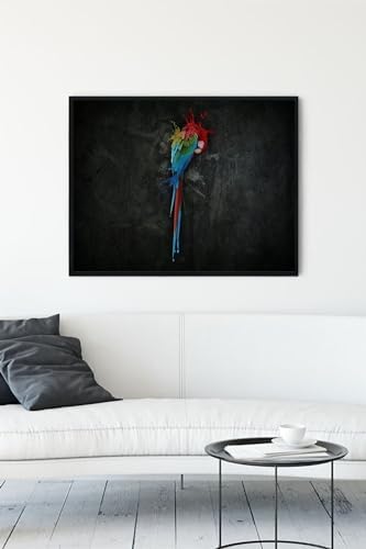 Alternative view of (pster12924) Papağan Sanatsal Çerçeveli Tablo (50x70cm)