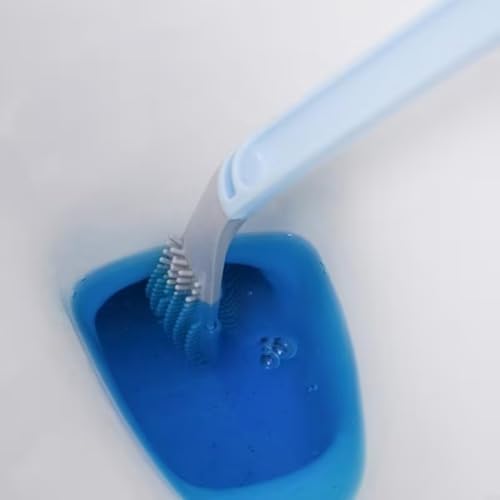BakGelal Ergonomik Golf Sopası Tasarımlı Silikon Temizlik Fırçası (Mavi)