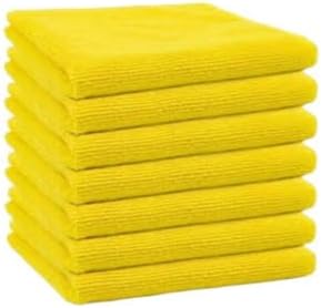 Premium Mikrofiber Temizlik Bezi, Sarı Renk, Makinede Yıkanabilir, Güçlü Toz Alma Özellikli, 20'li Paket