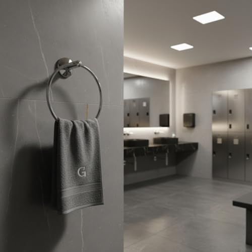 Yuvarlak Krom Havluluk – Duvara Monte Vidalı Metal Havlu Askısı 15×15 cm, Parlak Krom Banyo Aksesuarı