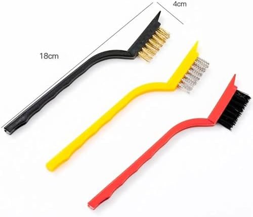 Alternative view of Çok Amaçlı Mini Tel Fırça 3'lü Set – Bakır, Demir ve Sert Plastik Uçlu Fırçalar | Yağ, Kir ve Pas Temizliği İçin Etkili Araç, Ocak, Lavabo, Arası ve Araba Detaylı Temizlik Seti