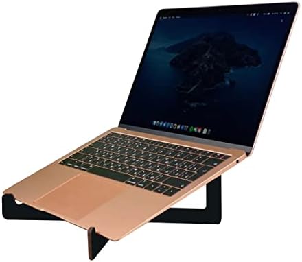 BK Taşınabilir Siyah Ahşap Notebook Laptop Standı