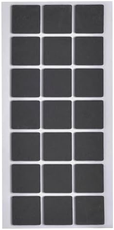 Alternative view of Siyah Keçe Kare 21 Adet 3 X 3 Cm 21 Adet Yapışkanlı, Masa, Koltuk Altı Siyah Keçe