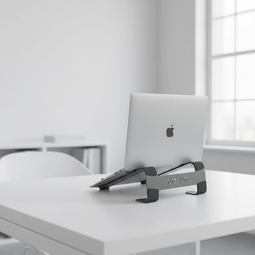 Prexua Fixer Laptop Standı - Notebook Yükseltici Altlık - Metal (Siyah)