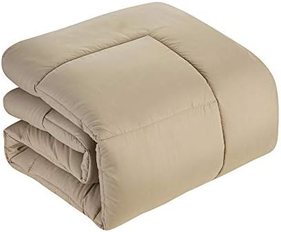 Aşağı Alternatif Yorgan Tüm Sezon Sıcaklığı Lüks Peluş Çatı Mikrofiber Dolgu Nevresim Takımı, İkiz, Boz Kahverengi - Görsel 4