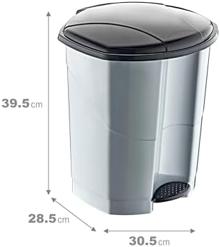 18 LT Pedallı Çöp Kovası (10191) METALİK GRİ