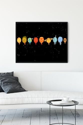 (pster11113) Gezegenler Eğlenceli Mizahi Çerçeveli Tablo (21x30cm)