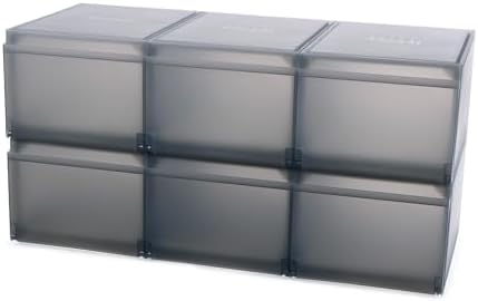 ShoeCase Premium Ayakkabı ve Spor Ayakkabı Saklama Kutusu Düzenleyici, Kaydırmalı Ayakkabı Tepsisi, 6'lı Paket
