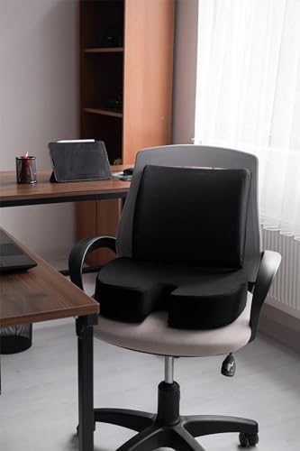 Alternative view of Cocix Oturma Minderi Bel Yastığı Bel Destek Yastığı Ortopedik Visco Yastık Basur Minderi Ofis Minderi Set