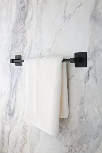 Alternative view of Banyo Yapışkanlı Siyah Kare Uzun Havluluk Havlu Askısı