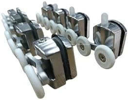 Duşakabin Tekeri, Krom 8’li Takım, 24 mm Çap, Alt Üst Takım, Cam, Kabin Tekerleği, Dayanıklı Yedek Parça (Gri)