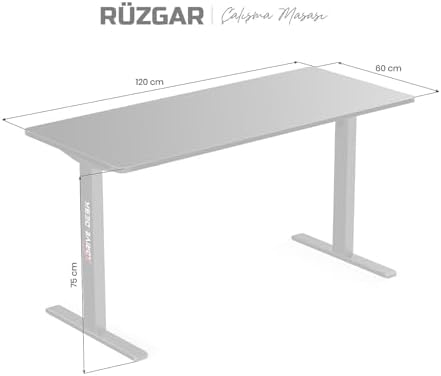 Alternative view of Rüzgar Çalışma Masası Siyah (120x60)