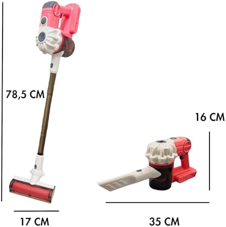 Alternative view of Giffy / Oyuncak Pilli Model Çekme Ve Süpürme Özellikli Dikey Süpürge 78 Cm Gerçekçi Oyuncağım 3 Başlıklı 2 Farklı Renk Seçeneği (Pembe-Mavi) (pembe)