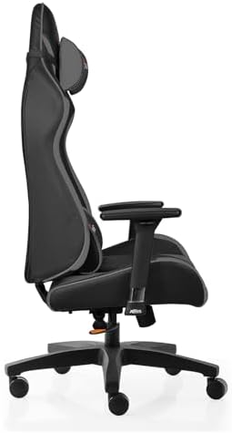 AKINCI Profesyonel Oyuncu Koltuğu Gri/Siyah AEROTEX PRO Deri Teknolojisi Ayarlanabilir Boyun ve Bel Minderleri 3D Hareketli Kolçaklar Ergonomik Tasarım