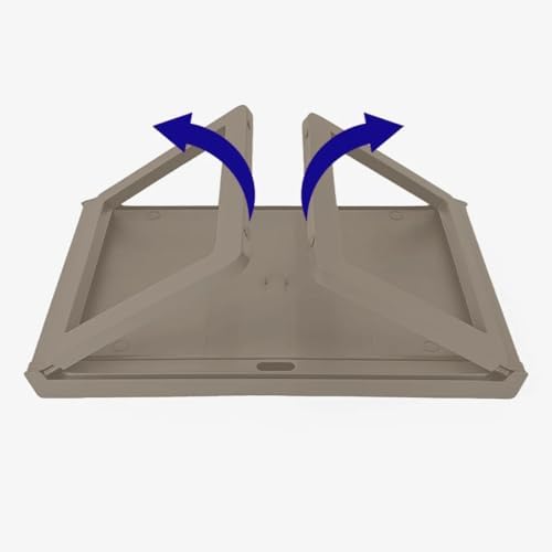 Katlanabilir Yatak Üstü Laptop Sehpası ve Kahvaltı Masası - Tablet ve Telefon Standlı Çok Amaçlı Portatif Çalışma Sehpası (56x36x26 cm) (TOPRAK) - Görsel 2
