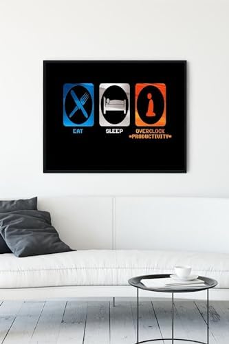 (pster12462) Eat - Sleep - Productivity Girişimcilik Çerçeveli Tablo (30 X 40cm)