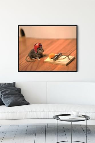 (pster10465) Cesur Fare Eğlenceli Mizahi Çerçeveli Tablo (21x30cm)