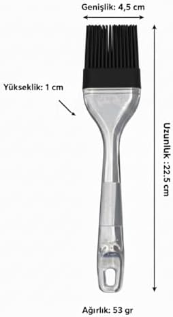 Alternative view of Silikon Fırça, Mutfak Kullanımı İçin Şeffaf Pilastik Saplı Askılı (1, Siyah)