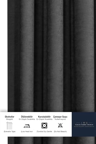 Fabric Safir EKSTRAFOR BÜZGÜLÜ KADİFE DOKULU YÜKSEK KALİTELİ TEK KANAT FON PERDE 250 x 250