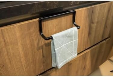Alternative view of TOWEL HANGER Dolap Kapağına asılabilen havluluk, havlu askısı Siyah