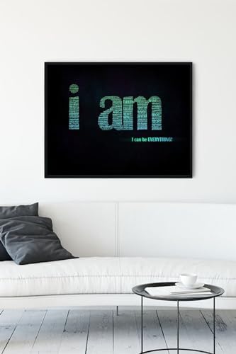 (pster12478) I Am Motivasyon Çerçeveli Tablo (40x50cm)