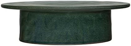 Co-Op Seramik Kaide, Mat Yeşil Reaktif Sır Dekoratif Vurgular, 30,48 cm U x 30,48 cm G x 10,16 cm Y