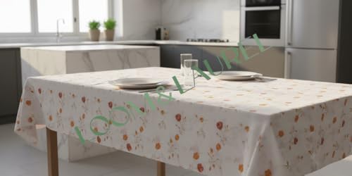 LOOM & LAUREL Baskılı Yıkanabilir Masa Örtüsü Mutfak Bahçe Piknik Masa Örtüsü (140x200) - Görsel 4