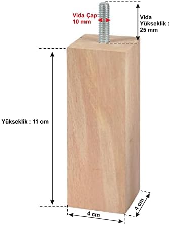 Alternative view of Ahşap Mobilya Koltuk Kanepe Ayağı Vida Çapı 10 mm