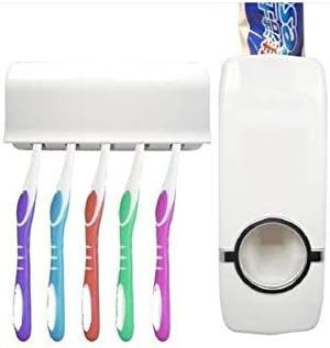Dekoratif Ev Banyo Diş Macunu Sıkacağı Ve 5 Li Fırça Tutucu
