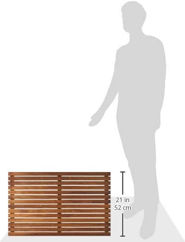 Alternative view of Zen Shower Spa, masif tik ağacı ve yağlanmış bitirme, kahverengi (tik ağacı), 31,5 inç G x 19,5 inç U x 1,5 inç Y