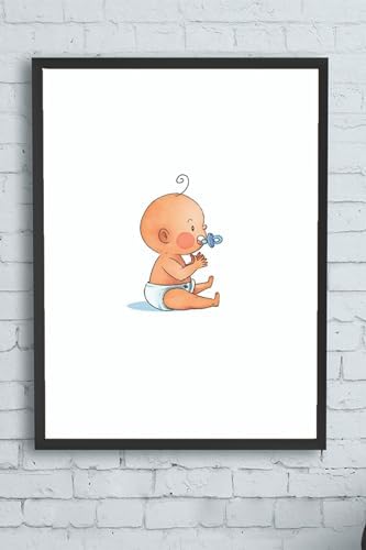 (pster10183) Küçük Bebek Çocuk Odası Çerçeveli Tablo (50x70cm)