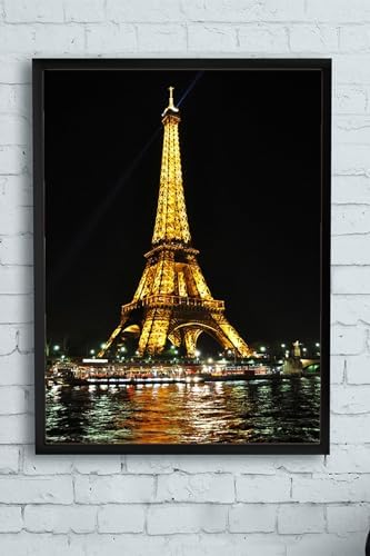 (pster10973) Eyfel Kulesi Manzara Çerçeveli Tablo 3 (40x50cm)