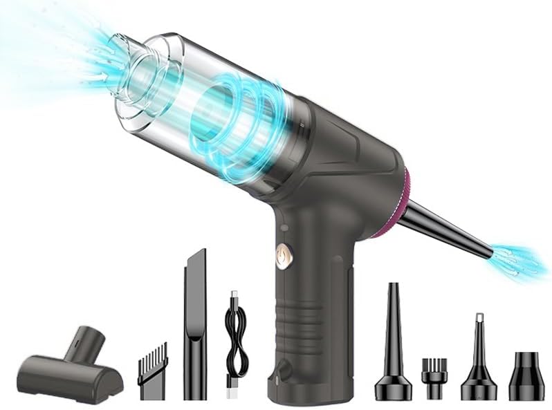 Alternative view of Araba Süpürgesi Dahili Işıklı Taşınabilir Kablosuz, Şarj Edilebilir Süpürge, 18000 PA Yüksek Güçlü Fırçasız Motor, 4000mAh, Ev, Ofis, Bilgisayar için Çoklu Başlıklı LT-145 Titanium