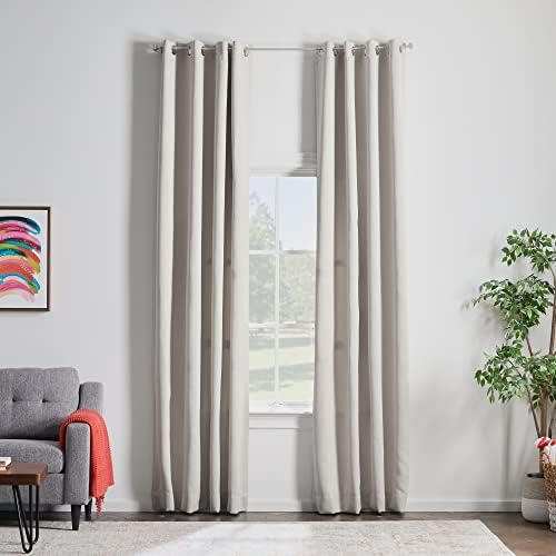 Alternative view of Karartma Perdesi 2 Panelli Set; Beyaz Perdeler 250 cm Uzunluk; Isı Yalıtımlı, Gürültü Azaltıcı