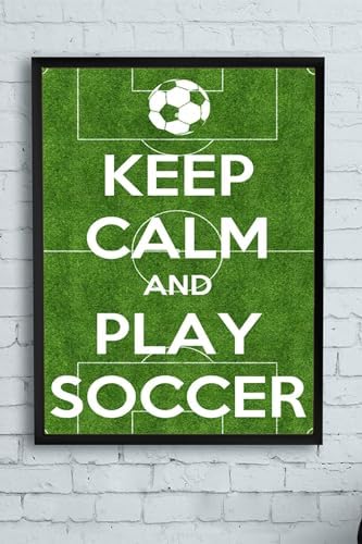 (pster11644) Keep Calm And Play Futbol Çerçeveli Tablo (21x30cm)